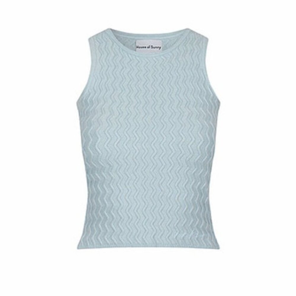 House of Sunny Blue Pacific Backless Tank Top
